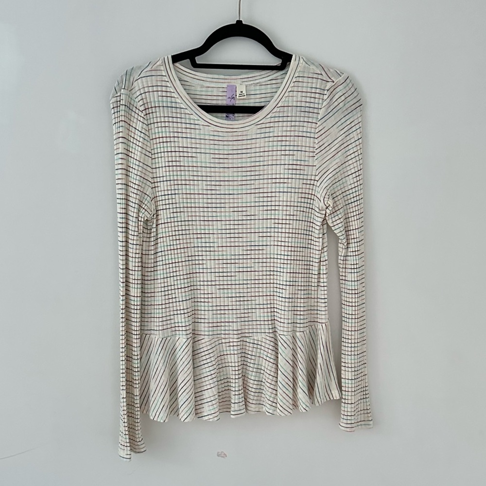 Vintage Alyer Multi Color Striped Long Sleeve Top